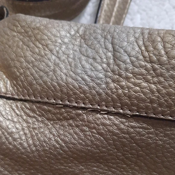 B. Makowsky Metallic Gold Shoulder Bag - Picture 9 of 10